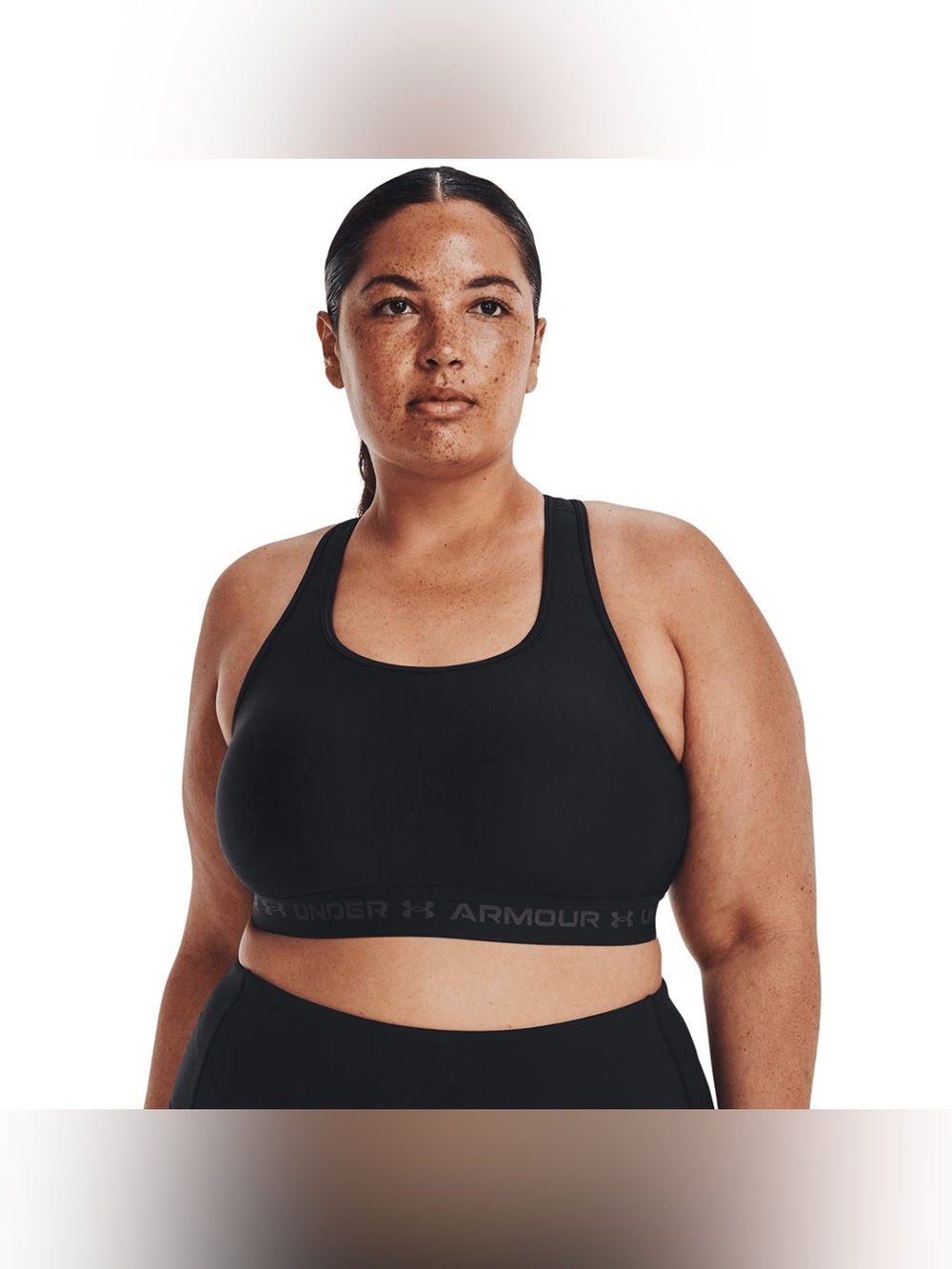 XL NWT Women's Under Armour Black Crossback Compression Mid Impact Sports Bra